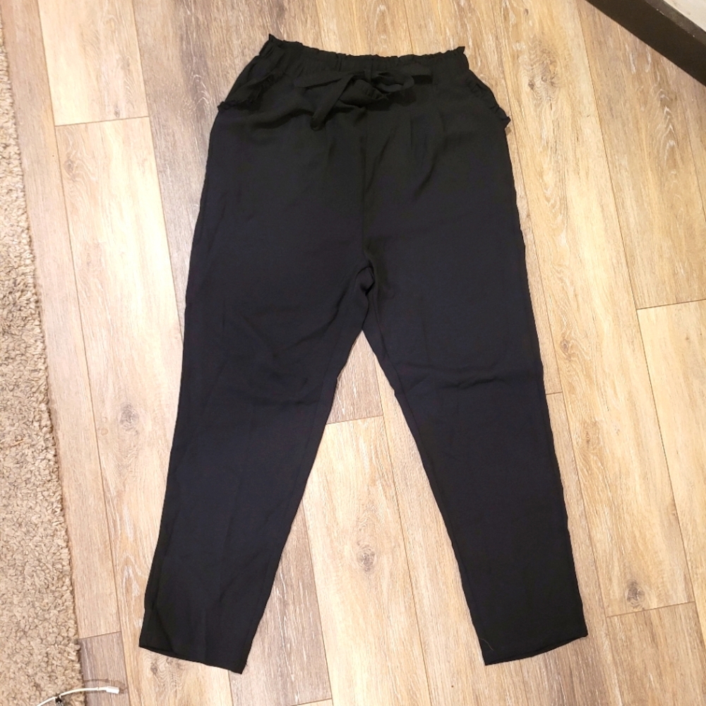 SHEIN- Black High Rise Dress Pants - Large